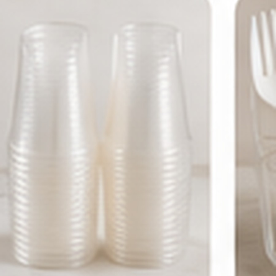 CLEAR TUMBLERS CUPS 7oz 20