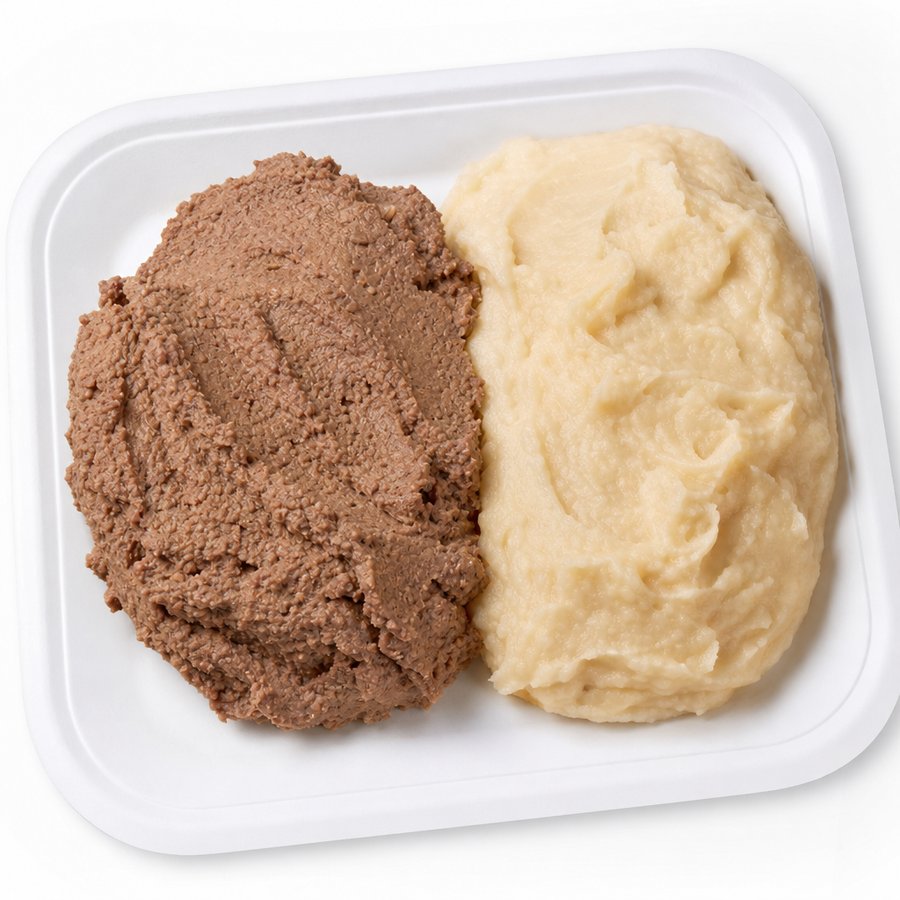 LIVER AND MASHED BEANS